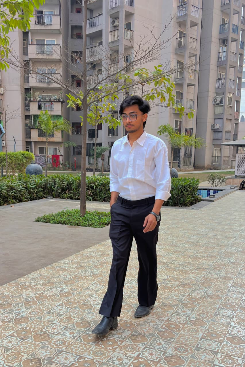 AVYRON - Men’s Premium White Shirt & Navy Blue Formal Pant Combo – Slim Fit Office Wear Set | Elegant Business Outfit for Men