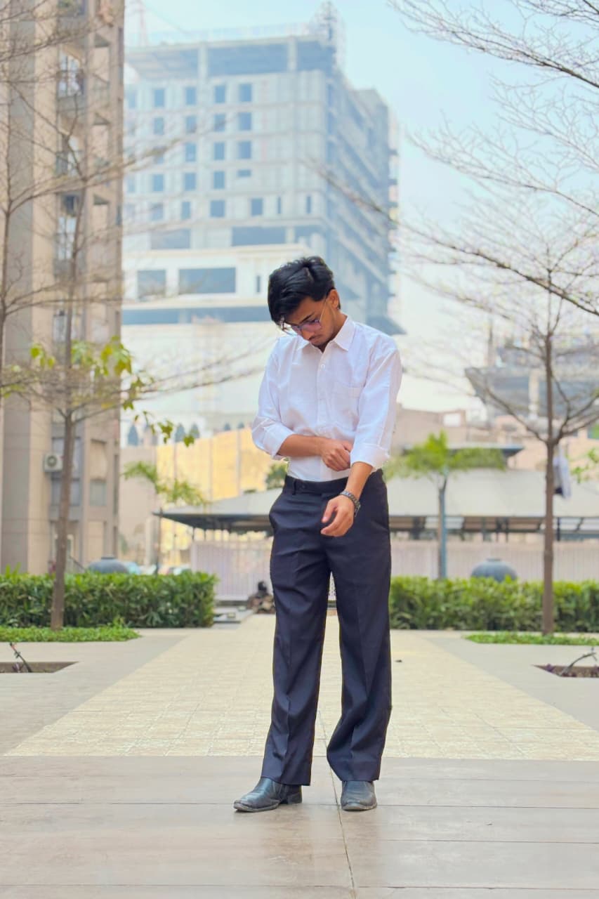 AVYRON - Men’s Premium White Shirt & Navy Blue Formal Pant Combo – Slim Fit Office Wear Set | Elegant Business Outfit for Men